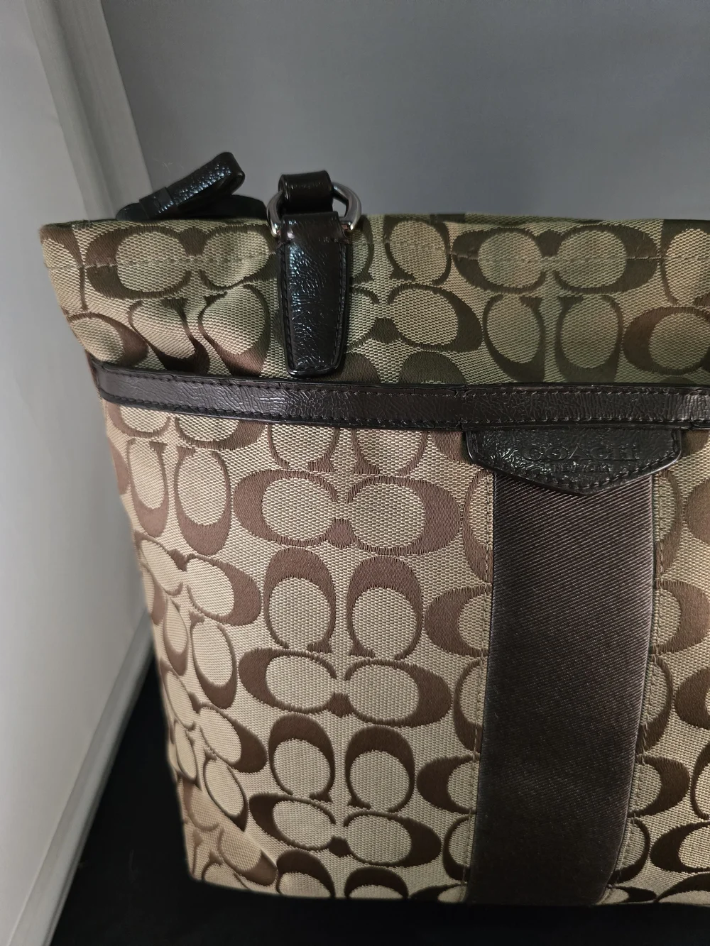 Coach Signature Canvas Tote Bag in Brown